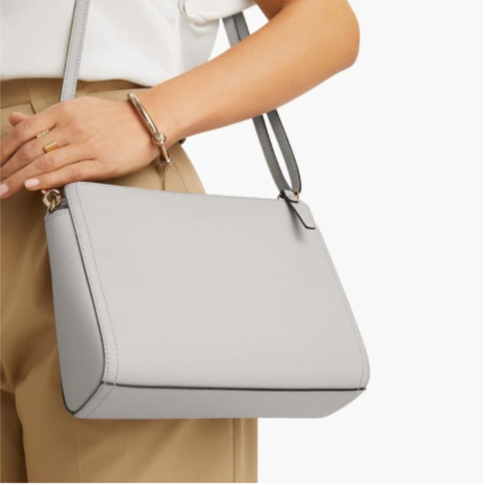 Lo & Sons Pearl Crossbody in Light Grey